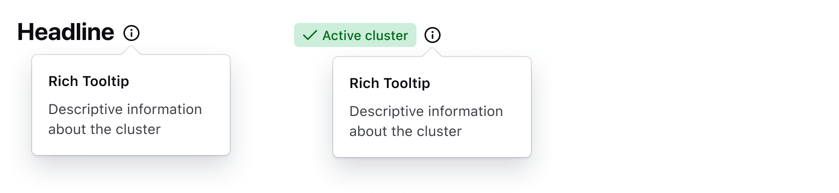 Pairing the icon only variant with textual elements